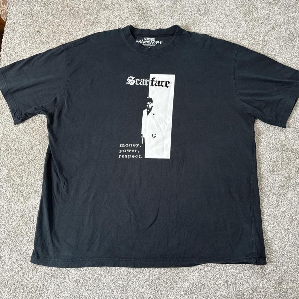 Scarface Massacre Money Power Respect T-Shirt XL Black Licensed